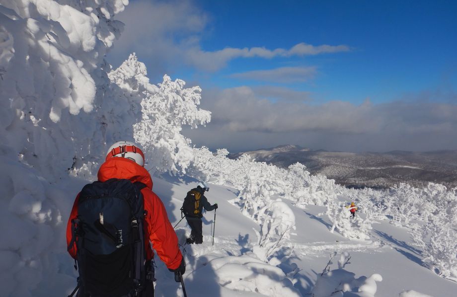 山スキー入門の様子